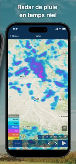 Capture d'écran de Meteoblue Météo & Cartes sur iPhone 3