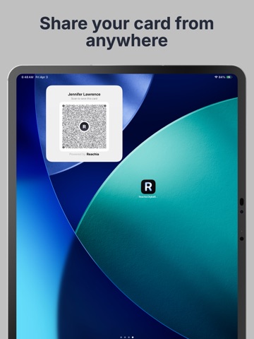 Reachia: AI Business Card App iPad screenshot
