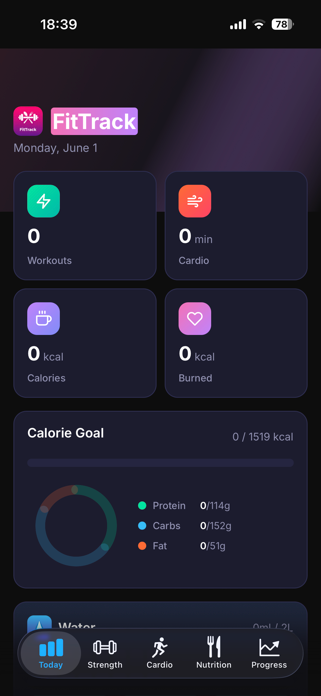 FitTrackNutriion Screenshot 1 of 10