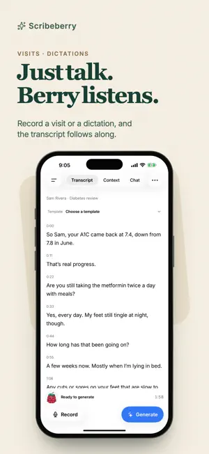 Scribeberry: AI Medical Scribe screenshot 2