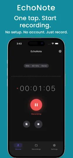 EchoNote: Voice Recorder & AI iPhone Screenshot 1