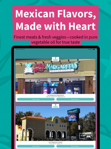 Las Margaritas iPad screenshot