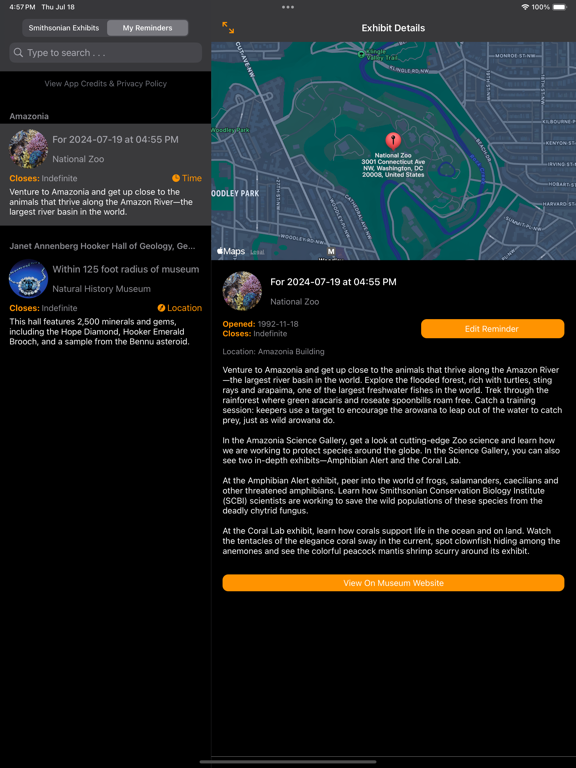 Screenshot #5 pour Exhibit Finder DC