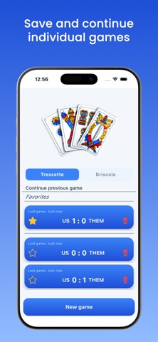 Tressette & Briscola counter iPhone screenshot