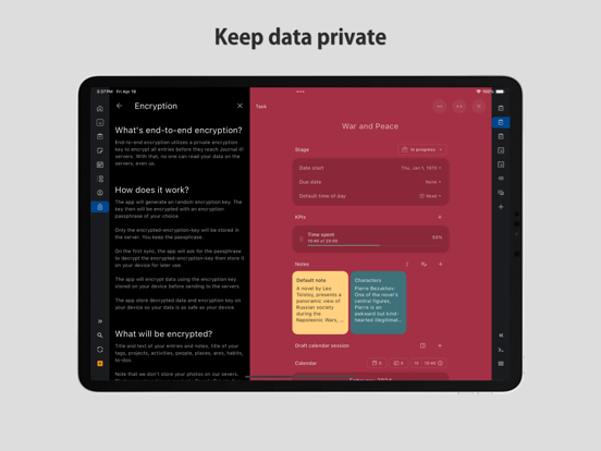 Journal it! -Life Organization iPad screenshot 9 - Productivity app