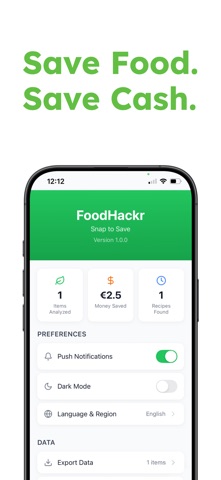 FoodHackr screenshot