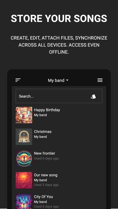 Bandfix: Songbook & Setlists Screenshot