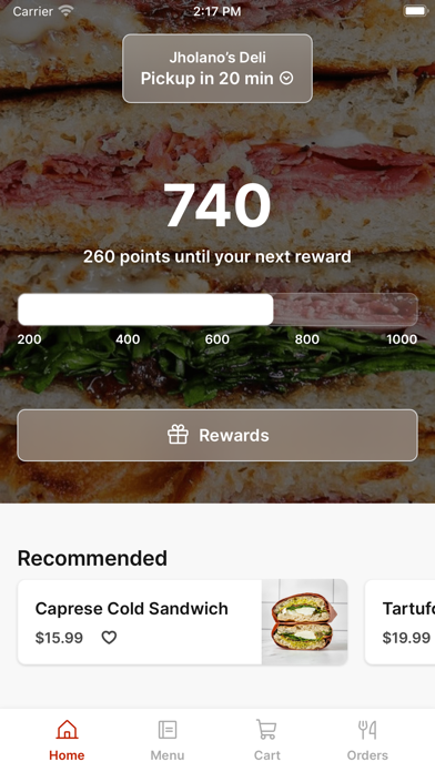 Jholano’s Deli iPhone screenshot 1 - Food & Drink app
