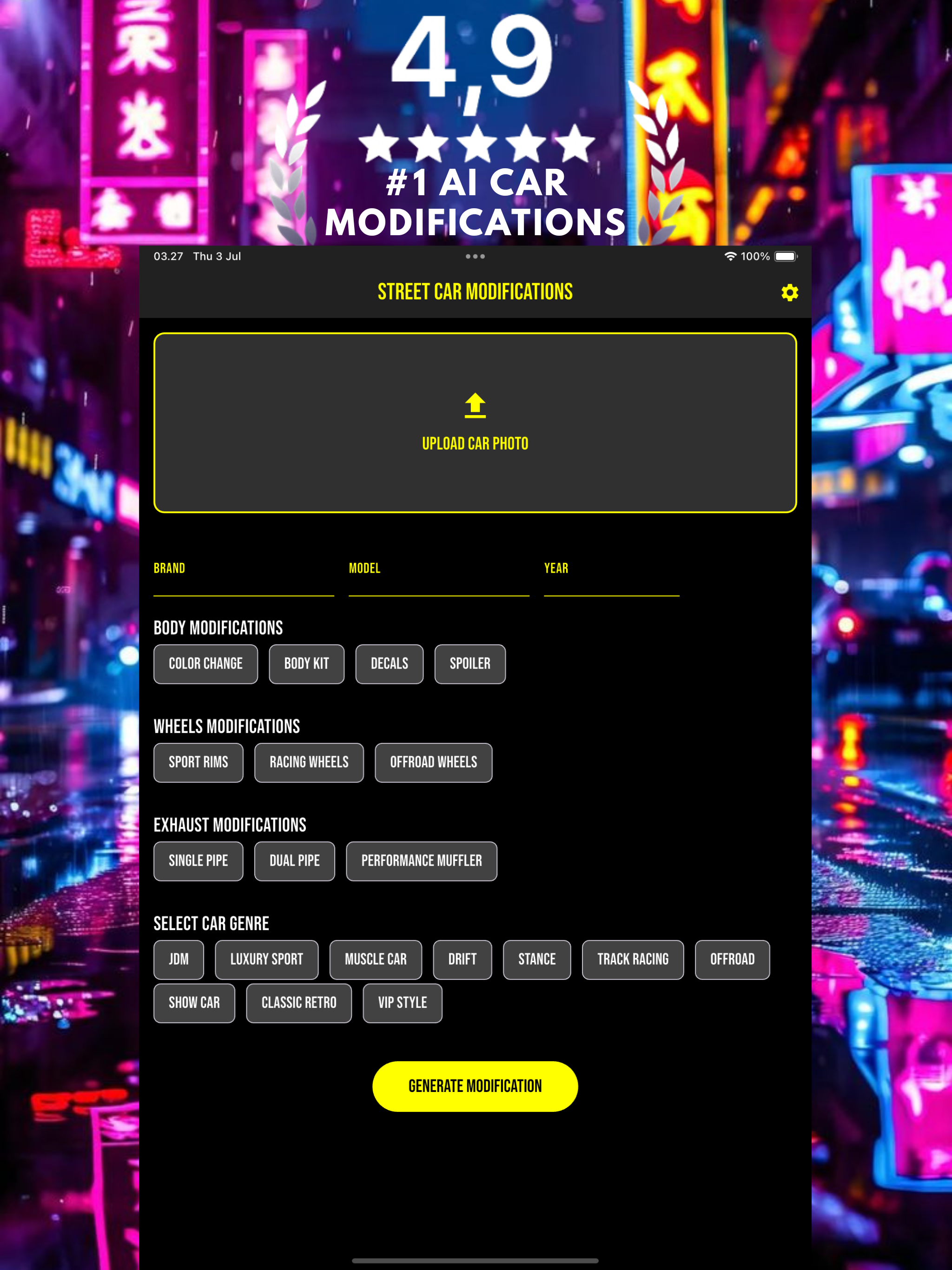 Ai Car Mod : Re design Car screenshot 8