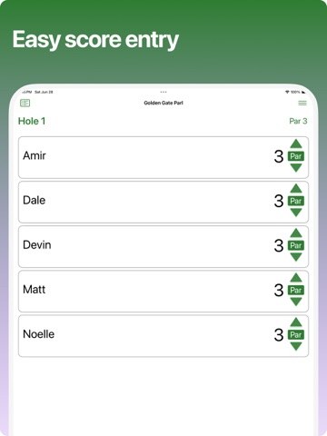 Under Par Scorecard ipad screenshot 3