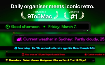 Fluro: Retro Daily Organizer screenshot 1