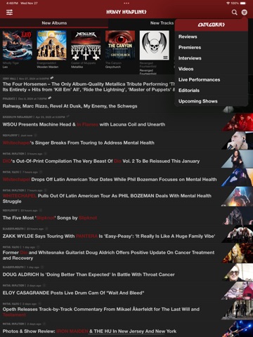 Heavy Headlines iPad screenshot