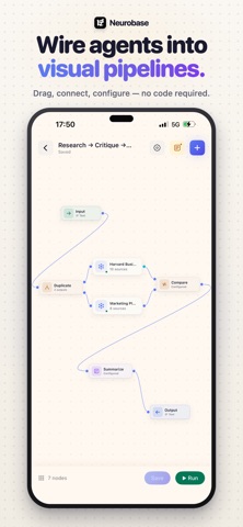 Neurobase AI Agent & Pipeline iPhone screenshot