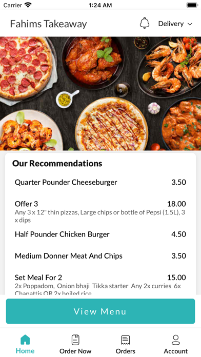 Fahims Takeaway Screenshot