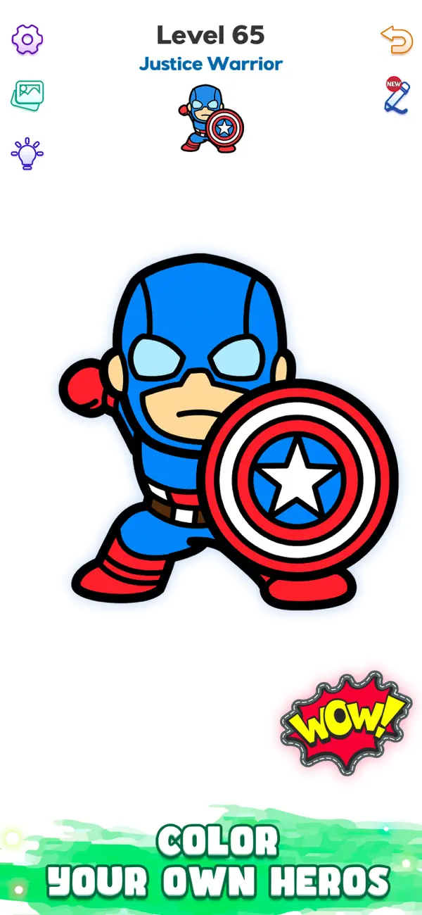 Screenshot #3 pour Coloring Paint: ASMR Superhero