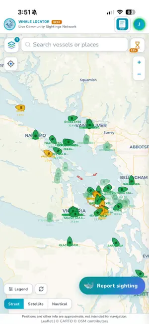 Whale Locator iPhone screenshot 2