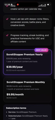 ScrollStopper: UGC & Hooks Screenshot 2 of 4