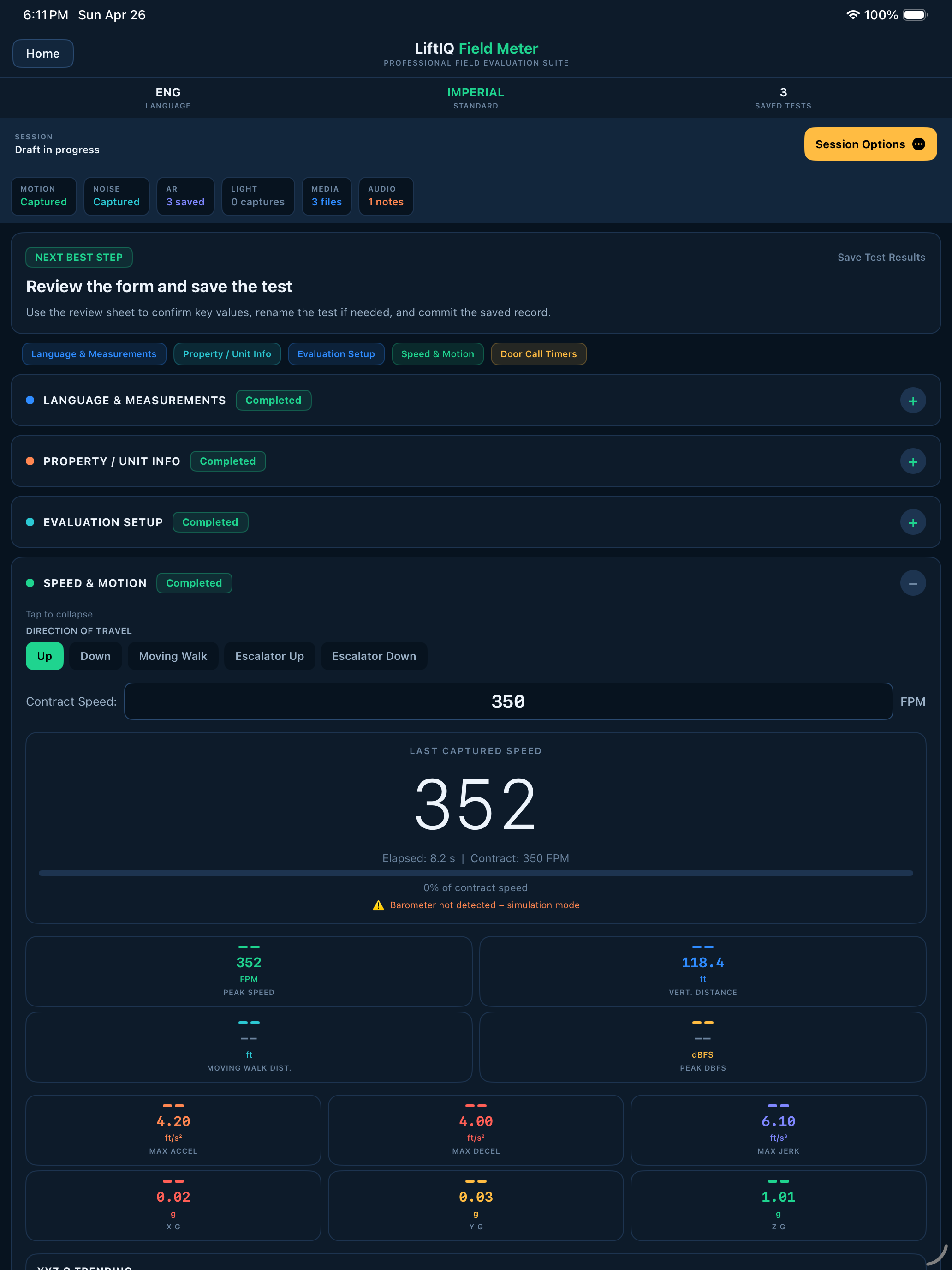 LiftIQ Field Meter