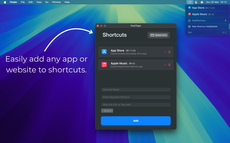 FastTaps app screenshot