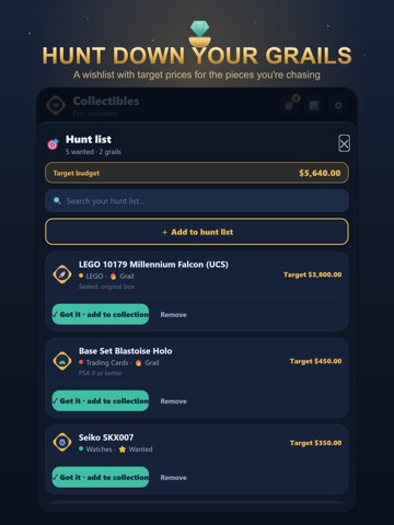 Collection Tracker & Inventory iPad screenshot
