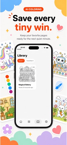 AI Coloring Pages Book iPhone screenshot