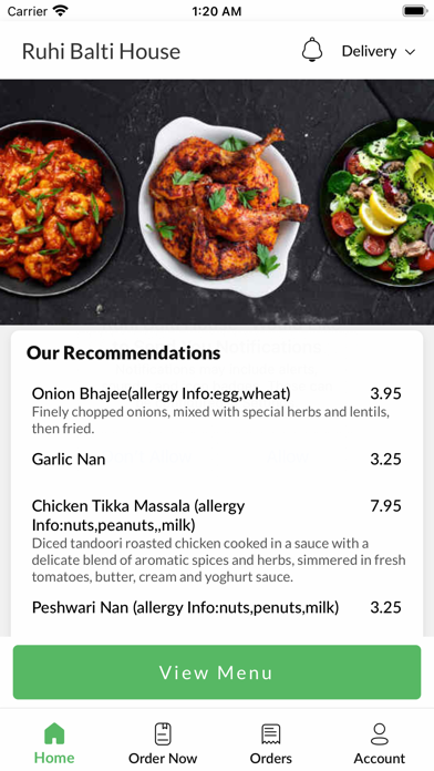 Ruhi Balti House. Screenshot