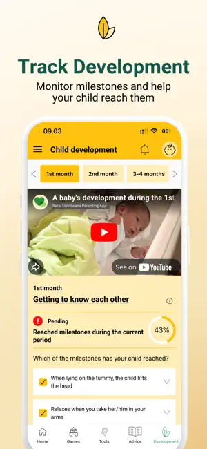 Rerai Umntwana parenting app screenshot 1