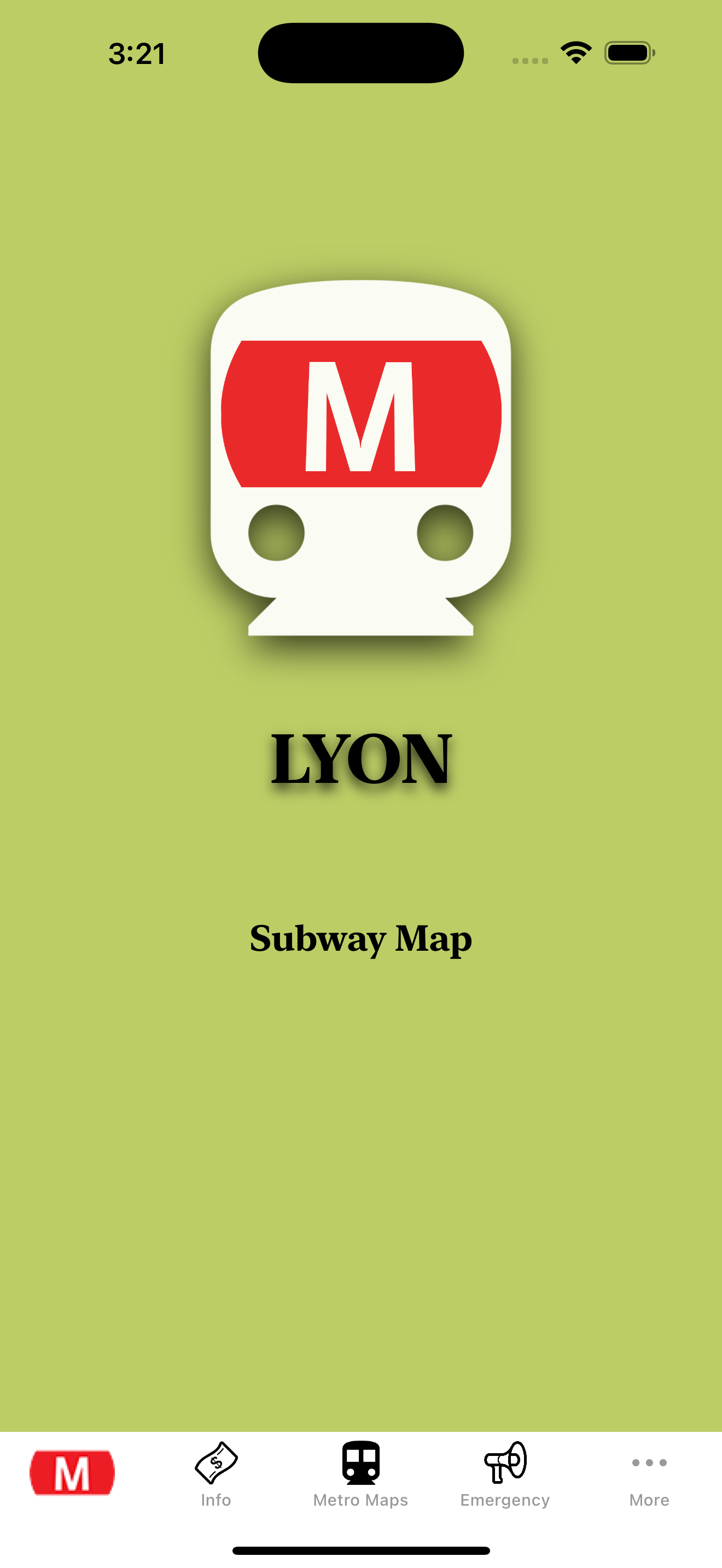 Lyon Subway Map