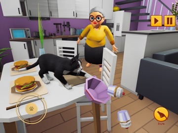 Bad Angry Virtual Cat Life Sim iPad screenshot