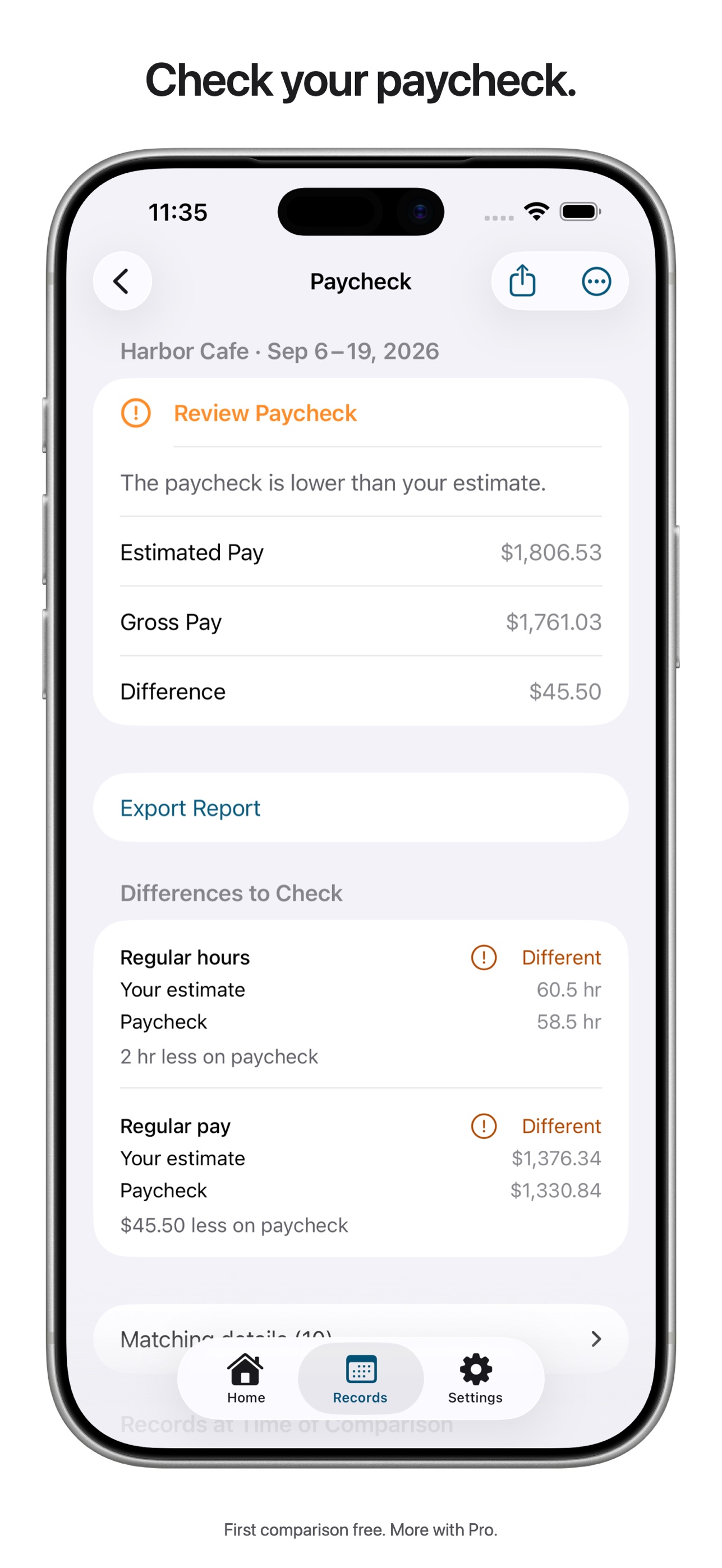 Screenshot 3 of Cernori Hours Tracker