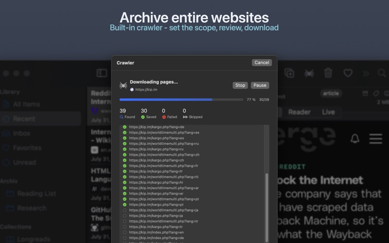 WebsiteArchiver screenshot 3