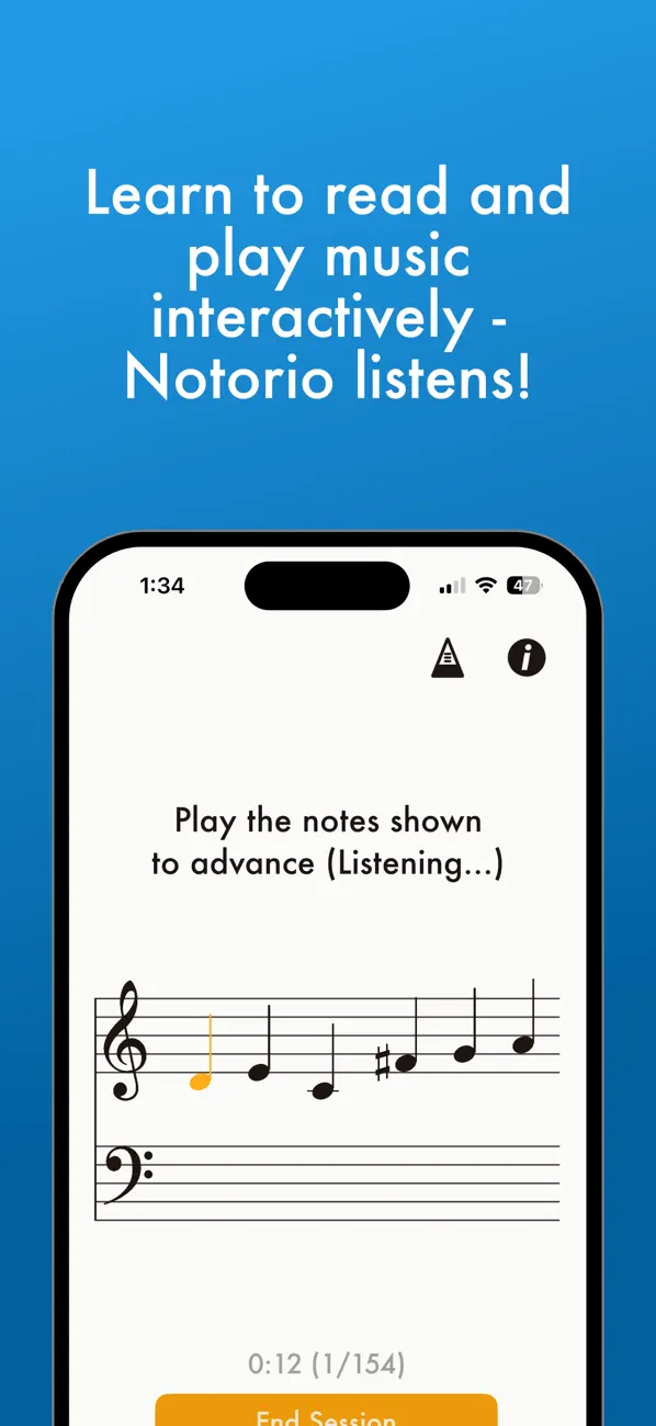 Screenshot #1 pour Notorio - Learn Notes & Music