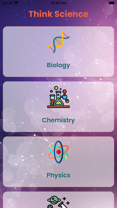 Think Science Quiz Screenshot