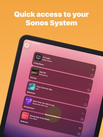 Sono+: Widgets for Sonos iPad screenshot