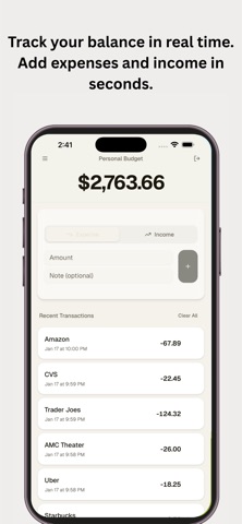 Simple Spend Tracker Screenshot 1 of 3