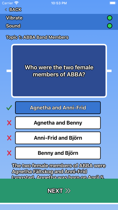 Screenshot 3 of ABBA Trivia App