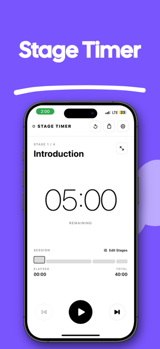 Stage Timer: Performance Timer Screenshot 2 of 3