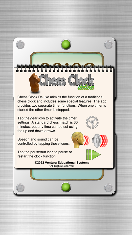 #3. Chess Clock Deluxe (iOS) 由: Ventura Educational Systems