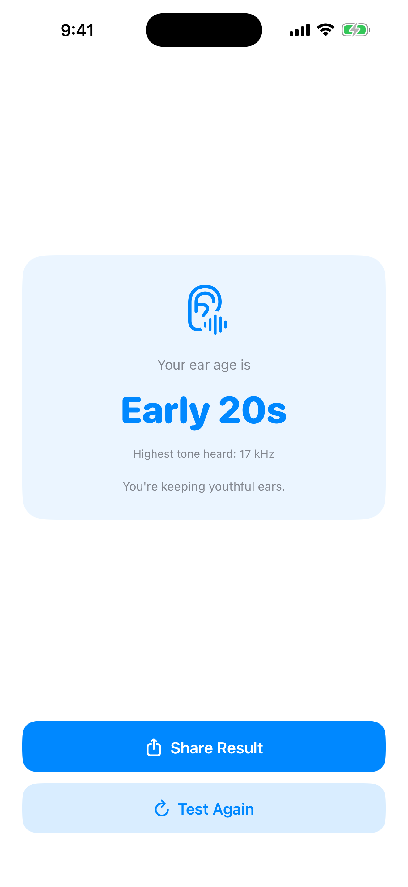Ear Age Hearing Check screenshot 3