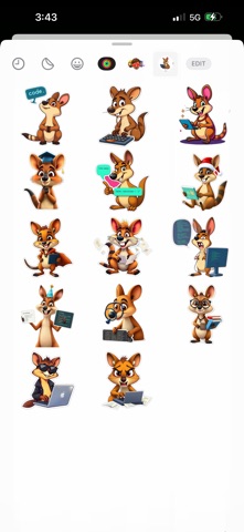 Coding Wallaby Stickers iPhone screenshot