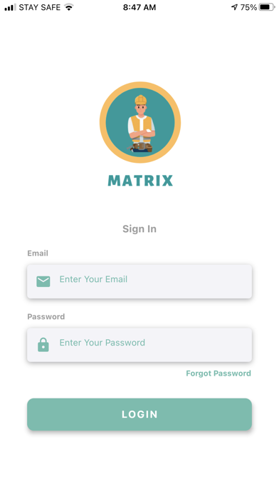 Screenshot 1 of Matrix Customer App