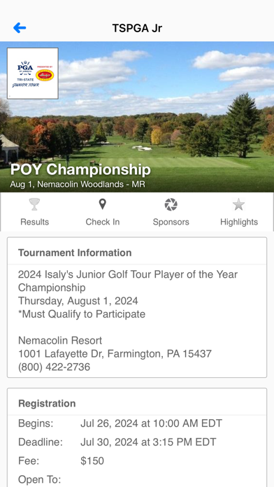 Tri-State PGA Junior Golf Screenshot