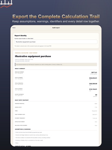 Financial Calculator: TVM Pro iPad screenshot
