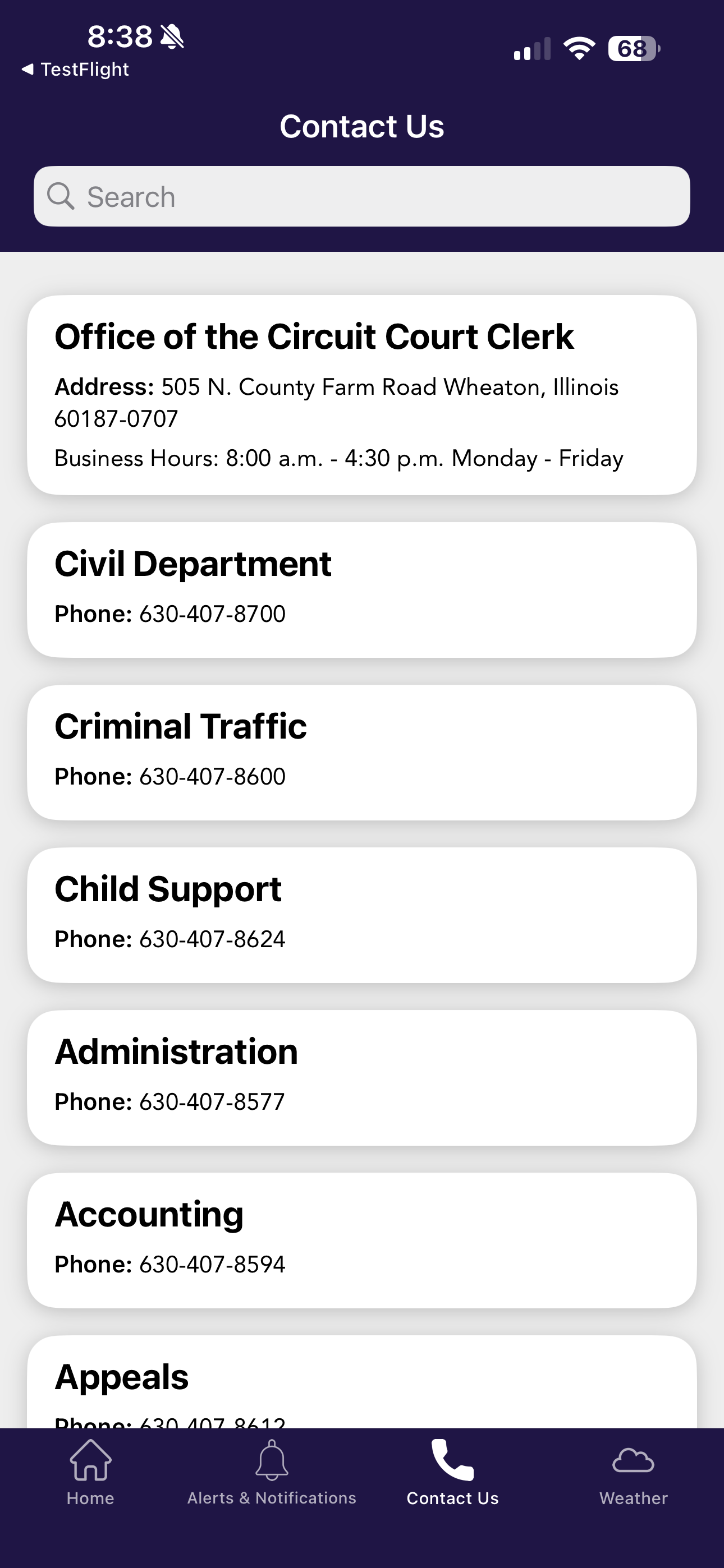 DuPage County Circuit Clerk screenshot 2