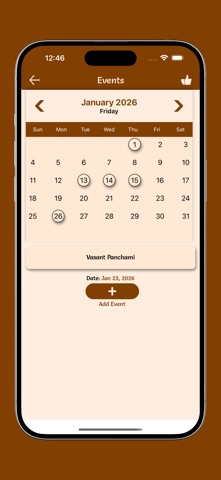 Hindu Calendar 2026 screenshot