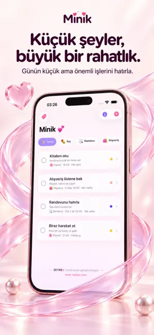 Minik — Tatlı Hatırlatıcı screenshot 1