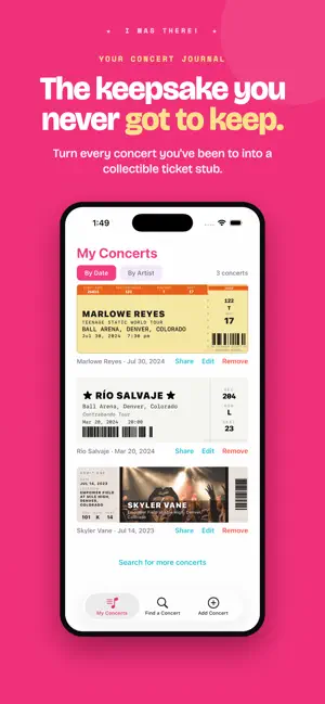 I Was There: Concerts screenshot 1