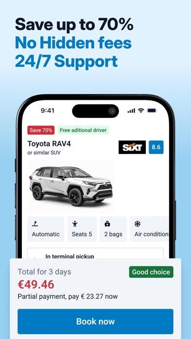 DiscoverCars－Car Rental & Hire Screenshot