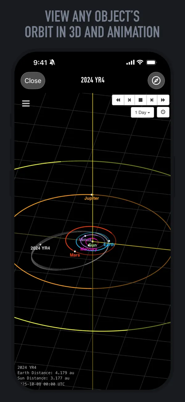Screenshot #3 pour Near-Earth Asteroids Tracker