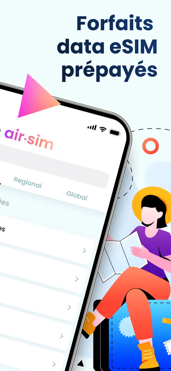 Screenshot #2 pour Air Sim · eSim Carte Virtuelle